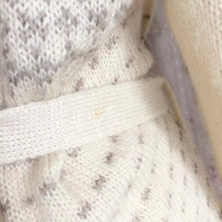[BUNJANG] Vintage Ivory Hooded Long Cardigan / 빈티지 아이보리 후드 롱가디건 라떼갸루 히메갸루 모리