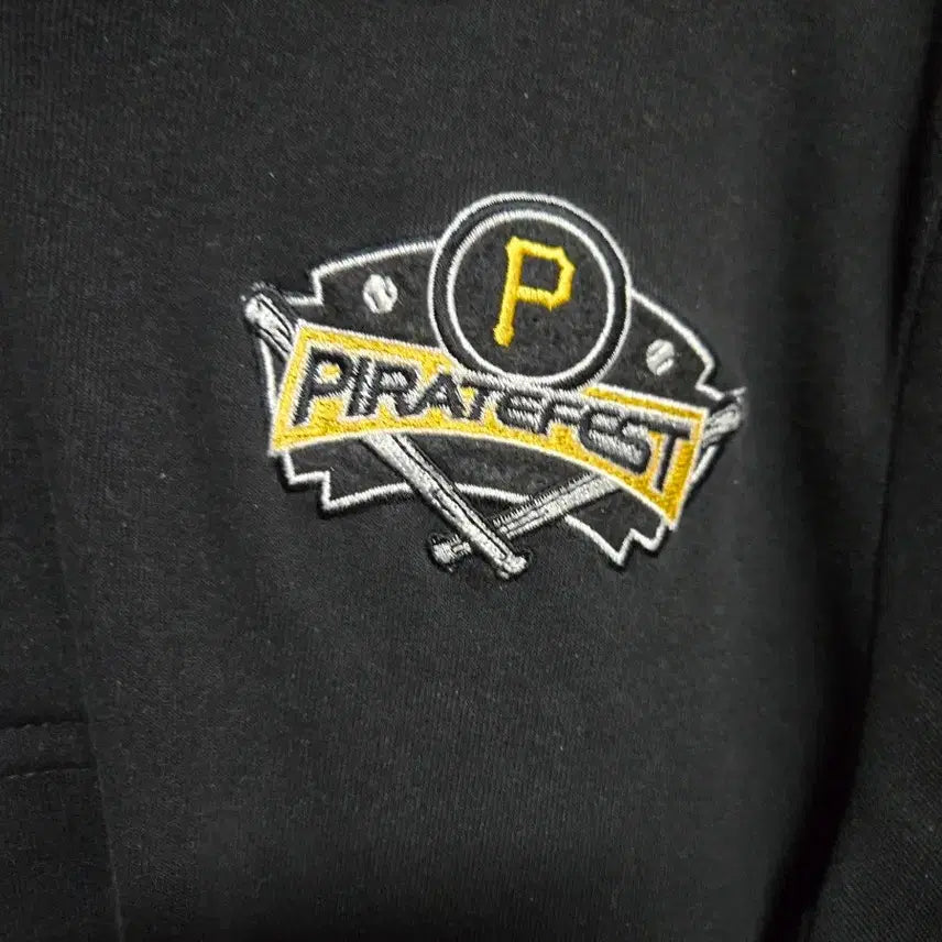 [BUNJANG] MLB Pittsburgh Pirates Black Short Sleeve Polo Shirt / MLB 피츠버그 파이어리츠 블랙 반팔 폴로티