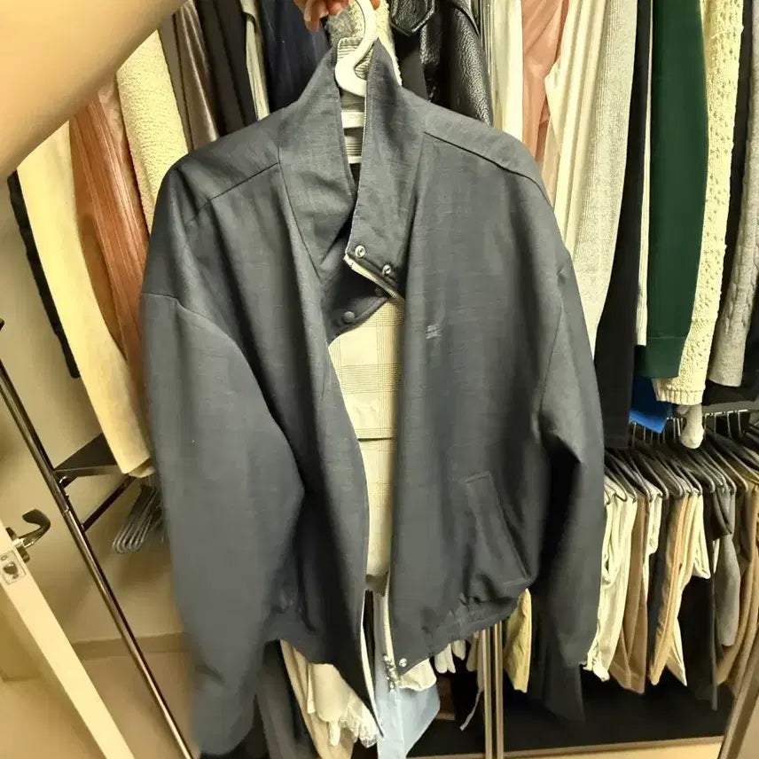[BUNJANG] Grove Stina Reversible Jacket - Grey / 그로브 스티나 리버시블 자켓 그레이
