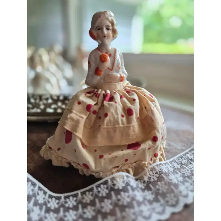 [BUNJANG] Vintage Half-Doll Pincushion (Orange) / 빈티지 하프돌 핀쿠션(오렌지)
