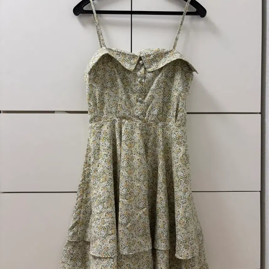 [BUNJANG] Flower Tiered Mini Dress / 플라워 캉캉 미니 원피스