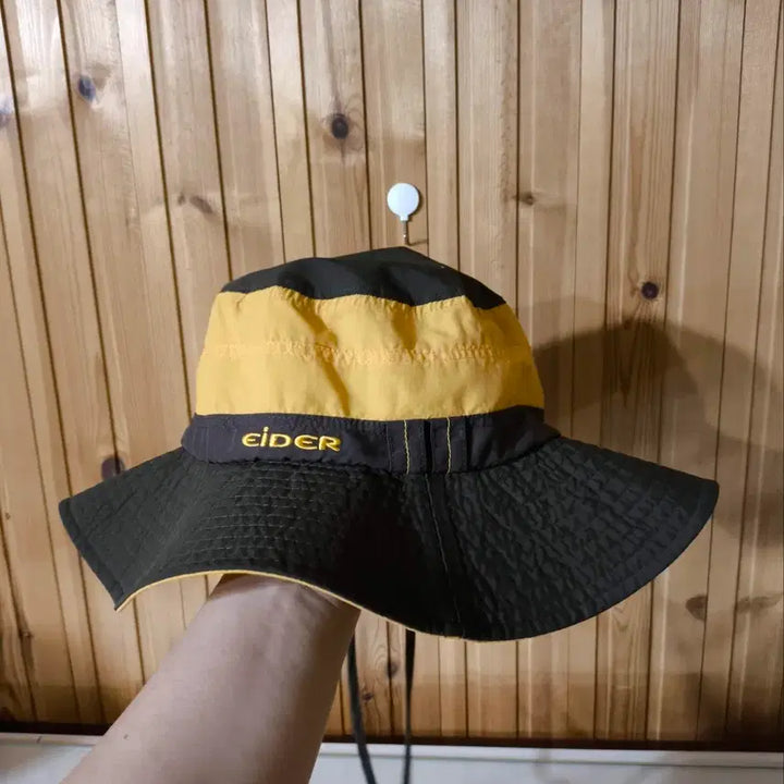 [BUNJANG] Eider Yellow Color Block Nylon Mesh Bucket Hat / 58 아이더 옐로우 배색 나일론 메쉬 등산 버킷햇 정글모