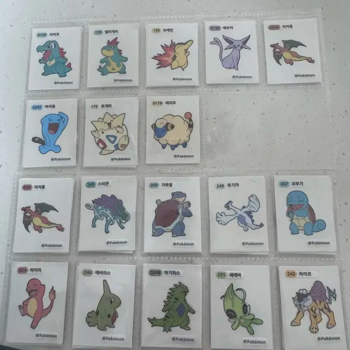 [BUNJANG] Pokemon Stickers (1st Gen 20 Types, 2nd Gen 35 Types) - 55 Total / 포켓몬 띠부씰 1세대 20종 2세대 35종 총 55종 팝니다
