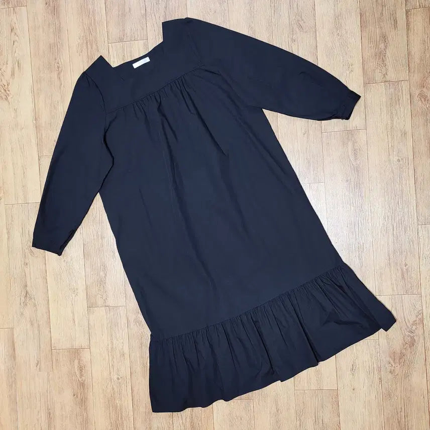 [BUNJANG] ENC Tiered Dress - Dark Navy / ENC 티어드원피스 프리사이즈