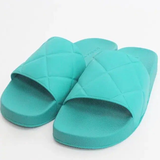 [BUNJANG] Bottega Veneta Matte Rubber Slide Sandals Mint Size 40 / 보테가베네타 매트 러버 슬라이드 슬리퍼 민트 40(250)