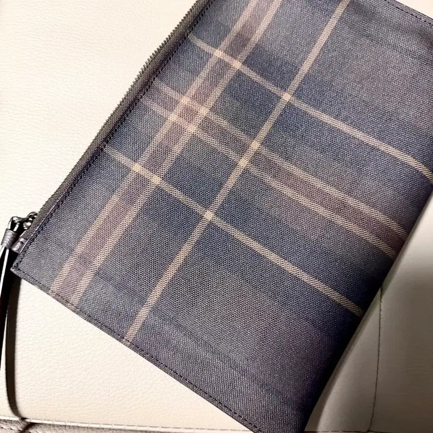[BUNJANG] Daks Check Clutch Bag / 닥스 체크 클러치 백