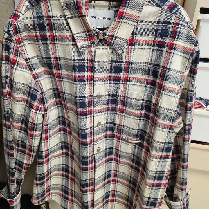 [BUNJANG] Solid Homme Check Shirt Jacket / 솔리드옴므 체크 셔켓 48(105)