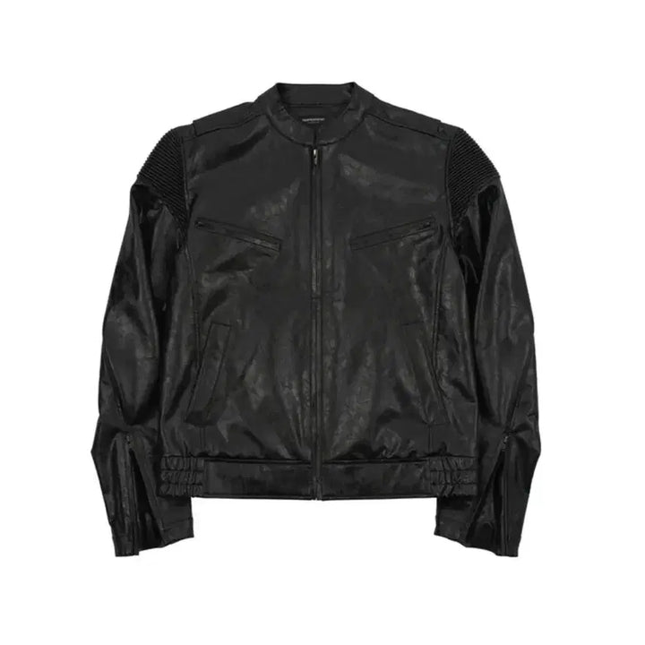 [BUNJANG] PARFROMWHAT Faux Cracked Texture Leather Jacket / 파프롬왓 레더자켓 새상품