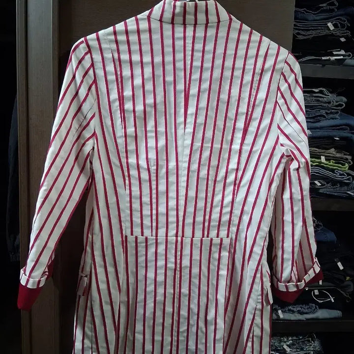 [BUNJANG] Tomboy White/Red Stripe Women&