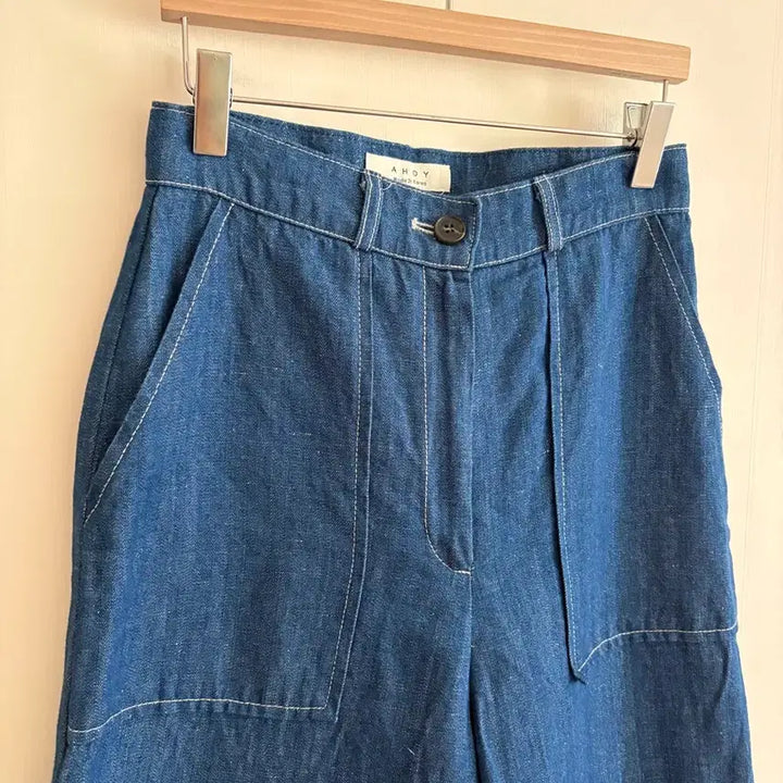 [BUNJANG] Pocket Denim Wide Pants / 포켓 데님 와이드 팬츠