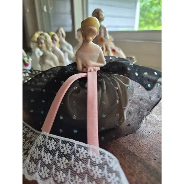 [BUNJANG] Vintage Half-Doll Pincushion (Black) / 빈티지 하프돌 핀쿠션(블랙)