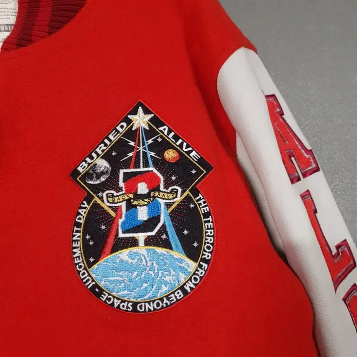 [BUNJANG] Buried Alive 7th Anniversary Big Logo Patch Quilted Varsity Stadium Jacket / S) 베리드얼라이브 7주년 빅로고 패치 누빔 바시티 스타디움 자켓 점퍼