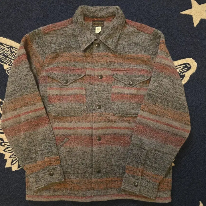 [BUNJANG] RRL Striped Shirt Jacket L / 더블알엘 RRL 스트라이프 울 자켓 L