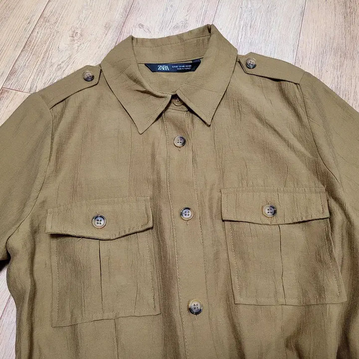 [BUNJANG] ZARA Belted Shirt Dress Camel Beige / 자라(ZARA) 벨티드 셔츠원피스 44-55 새상품