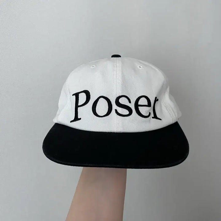 [BUNJANG] Gubo Poser Color Block Ball Cap White/Black / 구보 Poser 포저 볼캡 / 화이트 블랙 배색