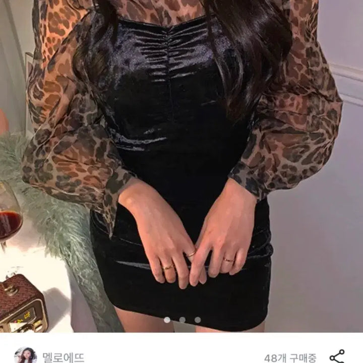 [BUNJANG] Hoppi See-Through Blouse / [새상품] 호피 시스루 블라우스, 섹시파티룩