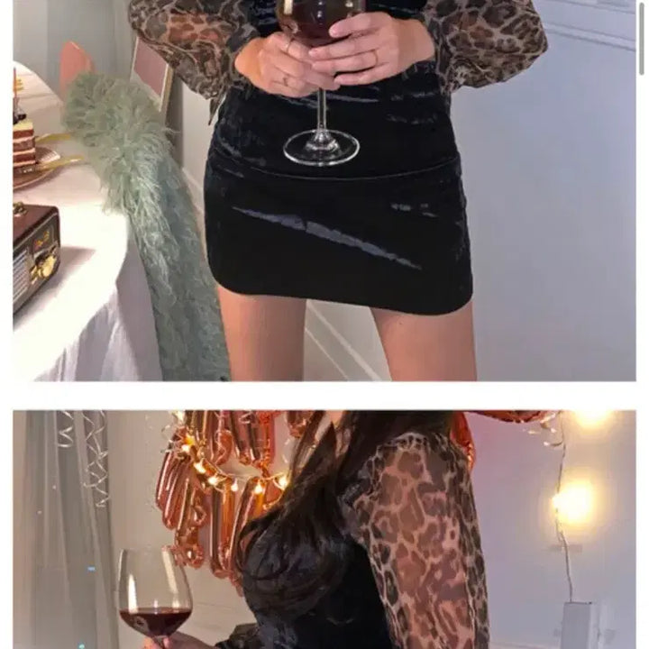 [BUNJANG] Hoppi See-Through Blouse / [새상품] 호피 시스루 블라우스, 섹시파티룩
