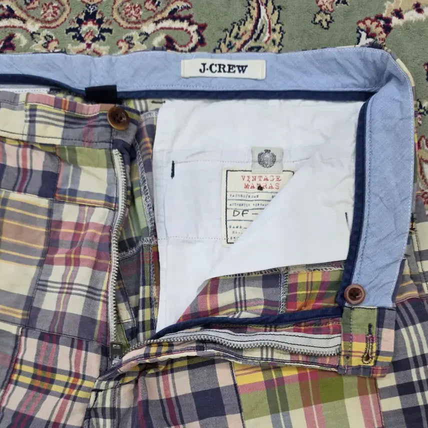 [BUNJANG] J.Crew Vintage Madras Patchwork Pants / [최종할인] 제이크루 빈티지 마드라스 패치워크 팬츠 36 34사이즈감