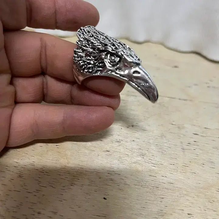 [BUNJANG] Detailed Eagle Head Brass Ring / 독수리머리가 세밀한 백동반지  /요316