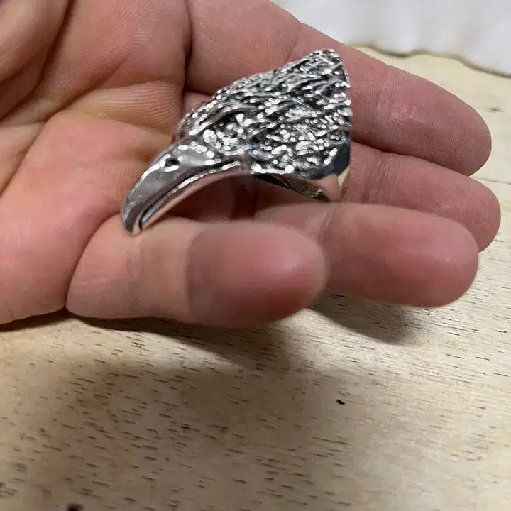 [BUNJANG] Detailed Eagle Head Brass Ring / 독수리머리가 세밀한 백동반지  /요316