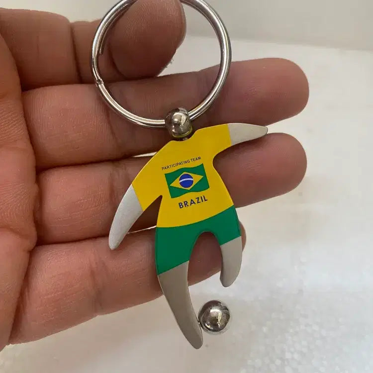 [BUNJANG] Brazil 2002 World Cup Metal Keychain / 브라질 2002년 월드컵 고급메탈 열쇠고리/  요316