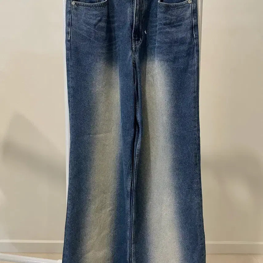 [BUNJANG] Brooklyn Retro Wide Washed Denim Pants - Retro Blue / [M] 브루클린 뉴트로 와이드 워시드 데님 팬츠 레트로 블루