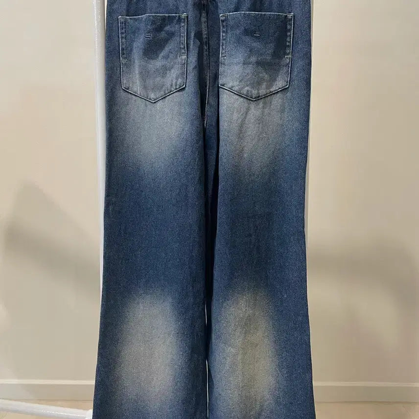 [BUNJANG] Brooklyn Retro Wide Washed Denim Pants - Retro Blue / [M] 브루클린 뉴트로 와이드 워시드 데님 팬츠 레트로 블루