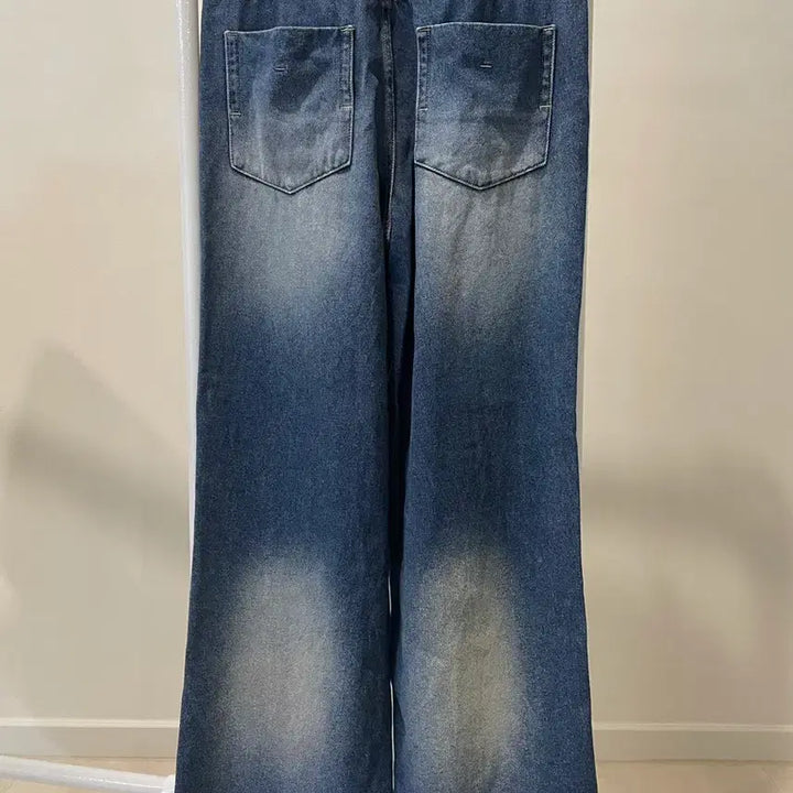 [BUNJANG] Brooklyn Retro Wide Washed Denim Pants - Retro Blue / [M] 브루클린 뉴트로 와이드 워시드 데님 팬츠 레트로 블루