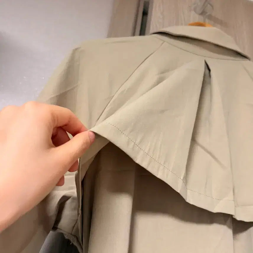 [BUNJANG] Cape Trench Long Dress / 케이프 트렌치 롱원피스