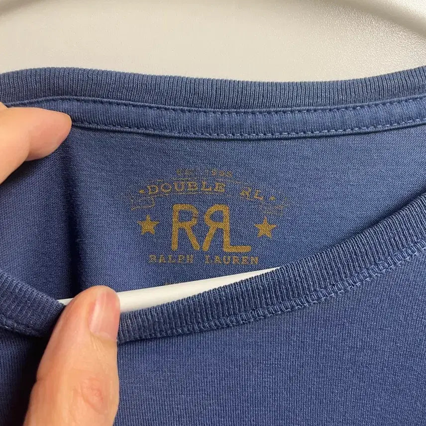 [SOLD OUT] 폴로 RRL 블루 반팔 티셔츠