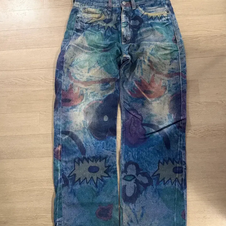[BUNJANG] Our Legacy Third Cut Digital Chalk Flower Denim / 아워레가시 써드컷 디지털 초크 플라워 데님