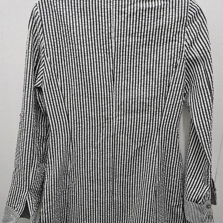 [BUNJANG] M.ELIN Striped Long Shirt (Size 55) / M.ELIN 스트라이프 롱셔츠 (55)