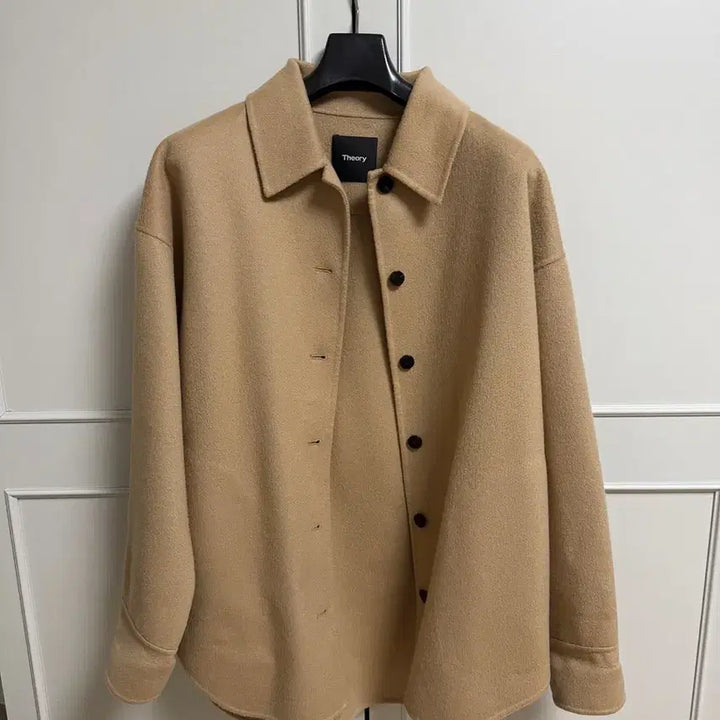 [BUNJANG] Theory Cashmere Shirt Jacket Beige / 띠어리 캐시미어 셔츠 자켓 베이지