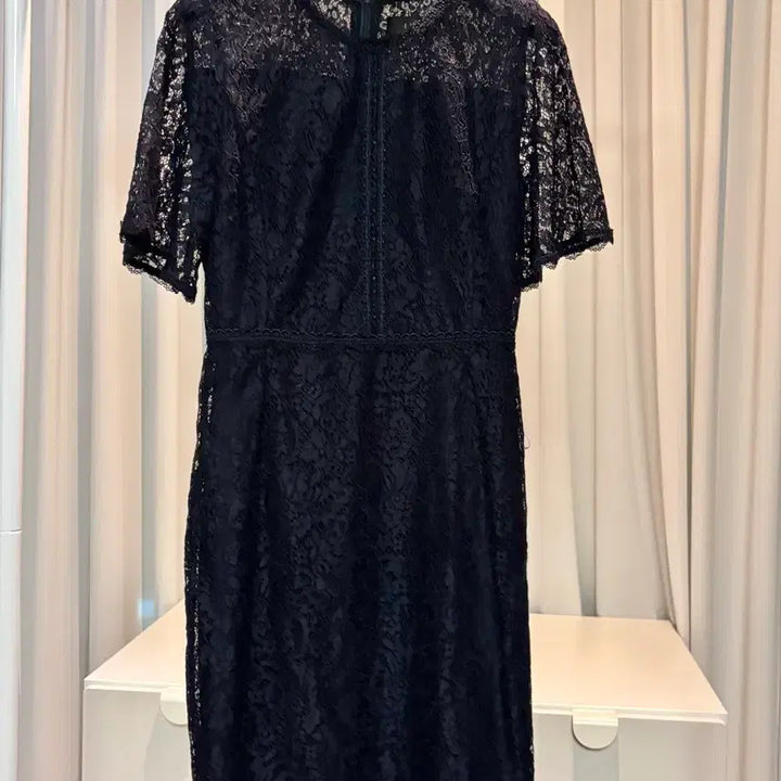 [BUNJANG] Black Lace Dress / 백화점 라인 검정 레이스 원피스