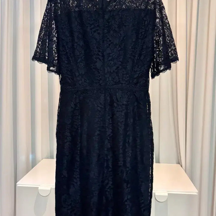 [BUNJANG] Black Lace Dress / 백화점 라인 검정 레이스 원피스