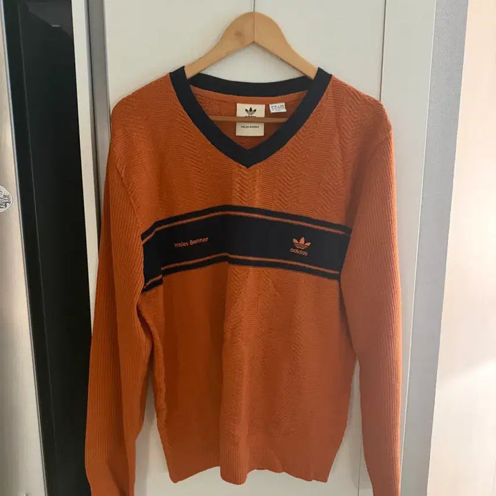 [BUNJANG] Wales Bonner x Adidas Knit Sweater Orange Navy / 웨일즈보너 아디다스 니트