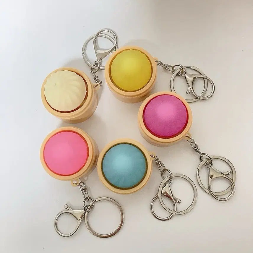 [BUNJANG] Dumpling Shape Clicker Keychain / 만두 모양 클릭커 키링