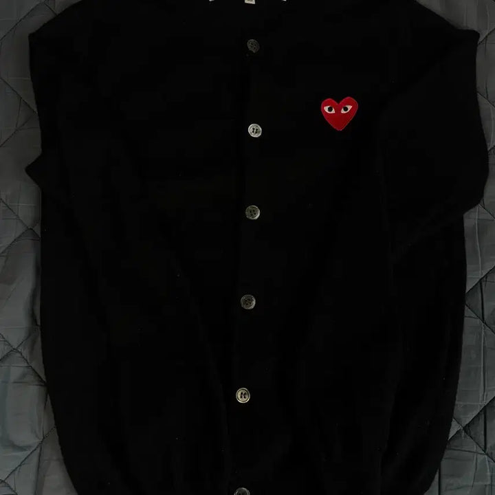 [BUNJANG] Comme des Garçons Cardigan Black Heart Logo XS / 꼼데 가디건