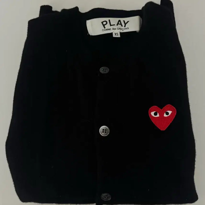 [BUNJANG] Comme des Garçons Cardigan Black Heart Logo XS / 꼼데 가디건