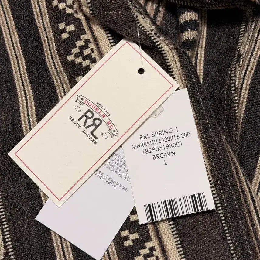 [SOLD OUT] [BUNJANG] RRL Slim Fit Knit Jacquard Western Shirt / RRL 슬림핏 니트 자카드 웨스턴 셔츠 L