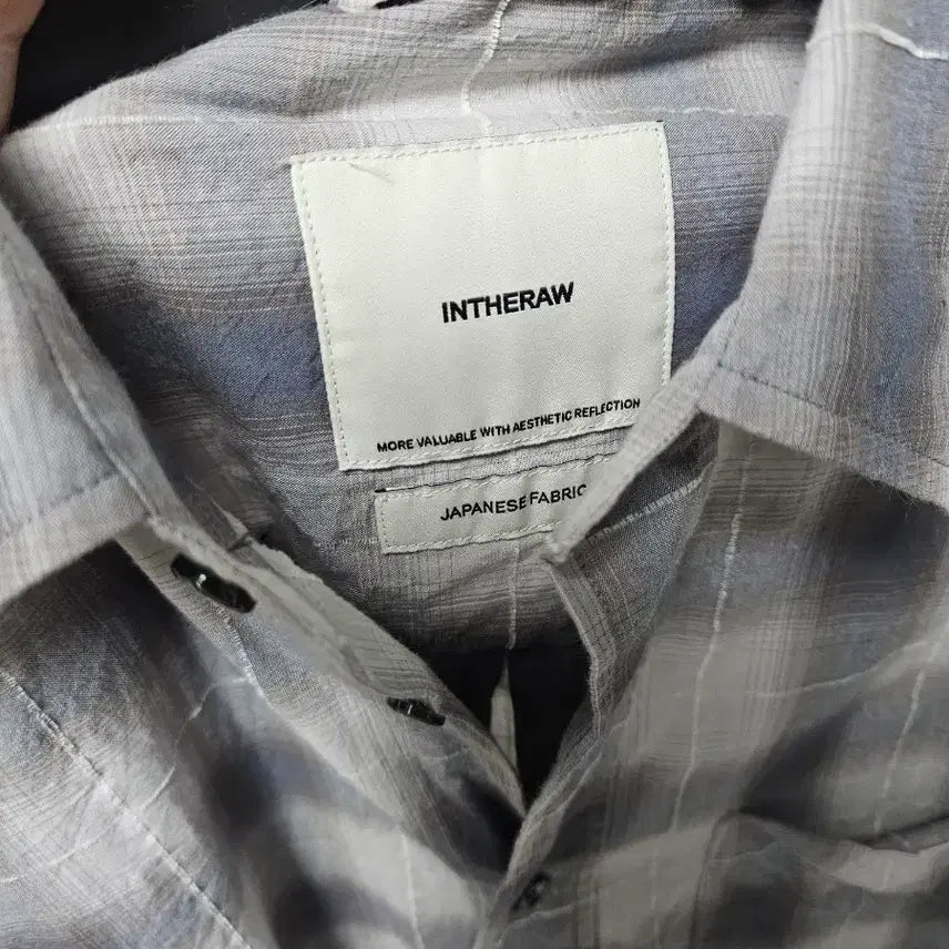 [BUNJANG] The Row Grid Ombre Checked Shirt - Ash Grey / 인더로우 그리드 옴브레 체크 셔츠 - 애쉬 그레이 2사이즈