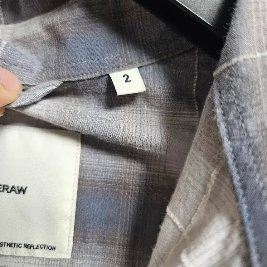 [BUNJANG] The Row Grid Ombre Checked Shirt - Ash Grey / 인더로우 그리드 옴브레 체크 셔츠 - 애쉬 그레이 2사이즈