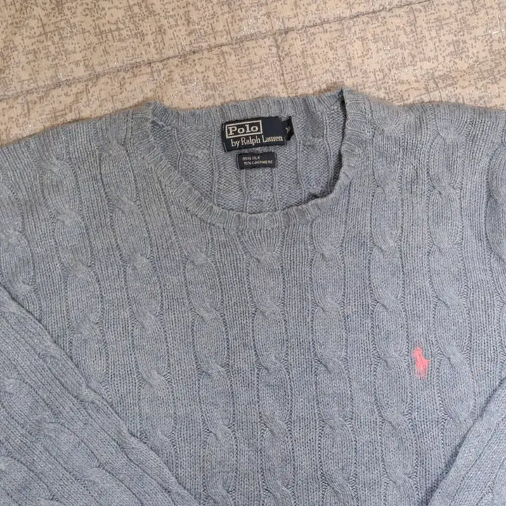 [BUNJANG] Polo Ralph Lauren Luxury Silk Cashmere Cable Knit Sweater / (희귀템) 폴로 랄프로렌 골프 럭셔리 실크 캐시미어 케이블 스웨터 105