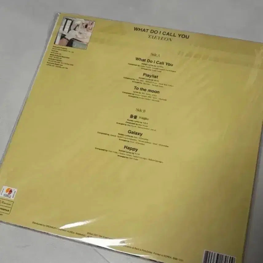 [BUNJANG] Taeyeon What Do I Call You LP (Sealed) / 태연 What Do I Call you LP 미개봉