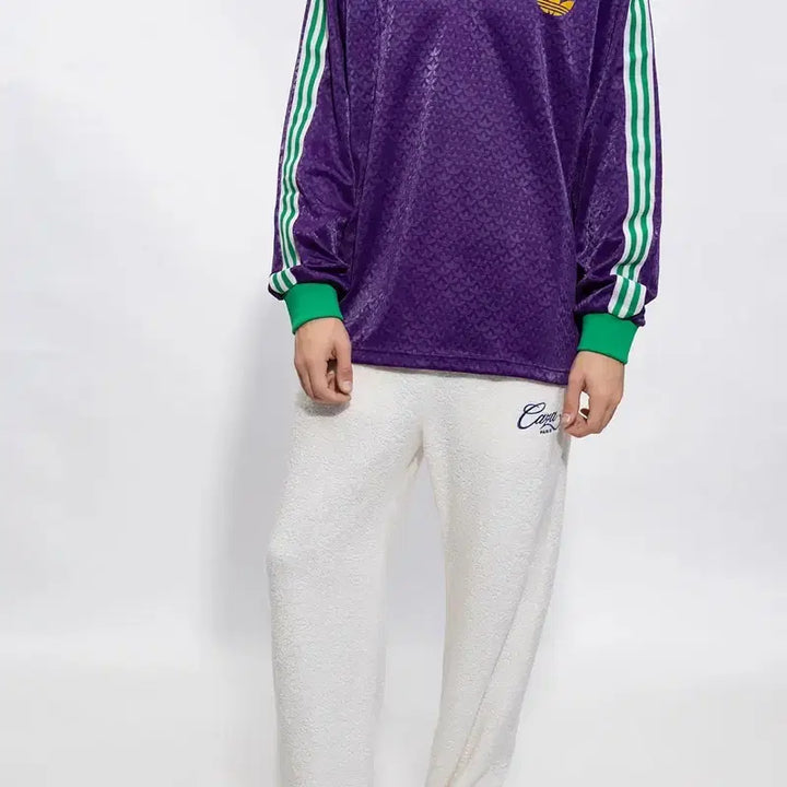 [BUNJANG] Adidas Purple/Green Three-Stripes Jersey / 아디다스 퍼플/그린 삼선 져지