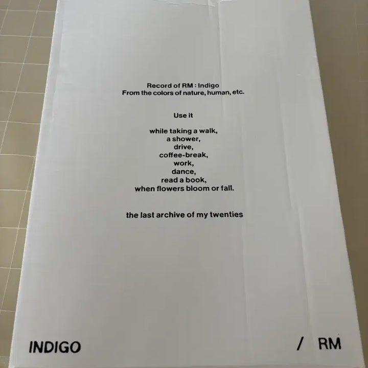 [BUNJANG] BTS RM Indigo Book Edition Unsealed Album / Bts rm indigo 개봉앨범 북에디션 버전