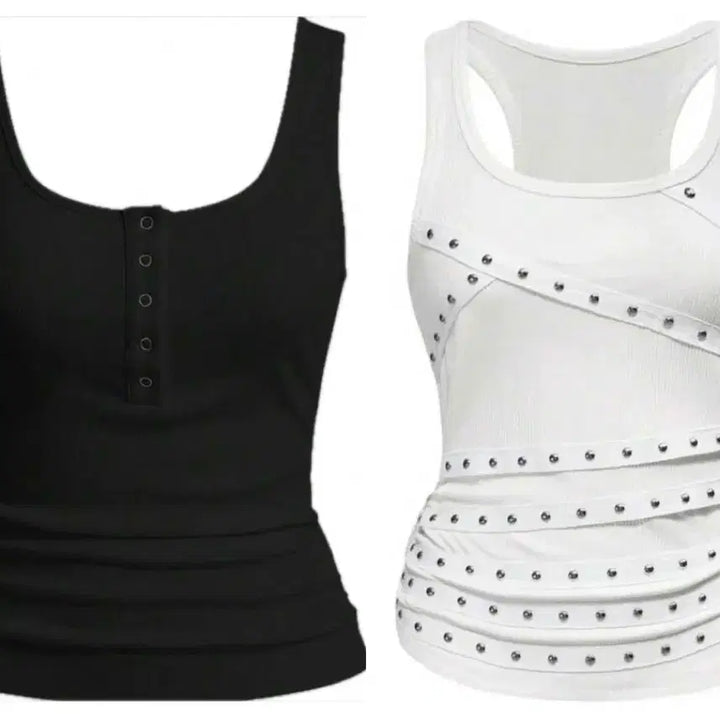 [BUNJANG] Romwe / SlaydiVa Sleeveless Tank Top Set / 롬위 // 슬레이디바 민소매 나시 세트