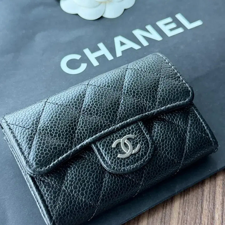 [BUNJANG] Chanel Snap Card Holder Silver Hardware / 정품) 샤넬 똑딱이 카드지갑 은장