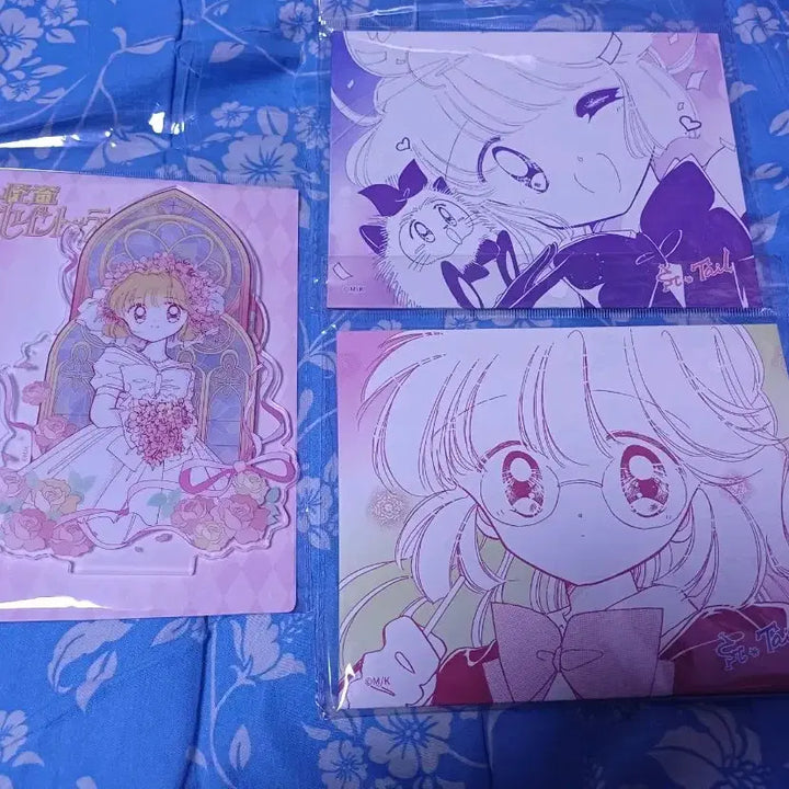 [BUNJANG] Phantom Thief Jeanne (Kamikaze Kaitou Jeanne) Acrylic Stand &amp; Colored Paper Bundle / 괴도세인트테일 천사소녀네티 아크릴스탠드 색지 일괄판매