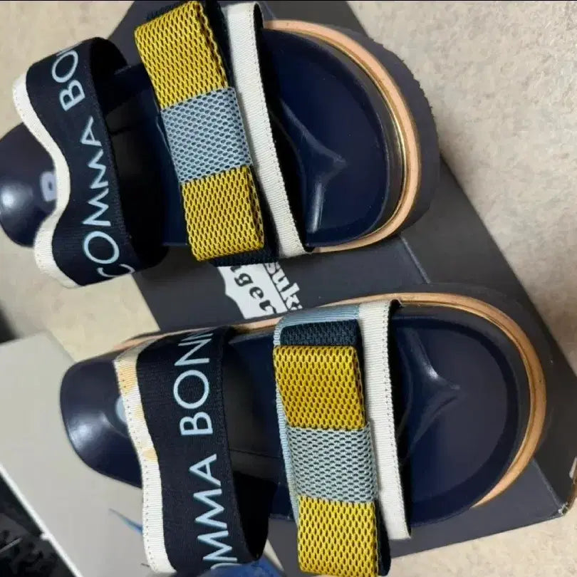 [BUNJANG] SCOMMAGNI Navy Logo Slide Sandals (Size 240) / 슈콤마비 슬리퍼  240